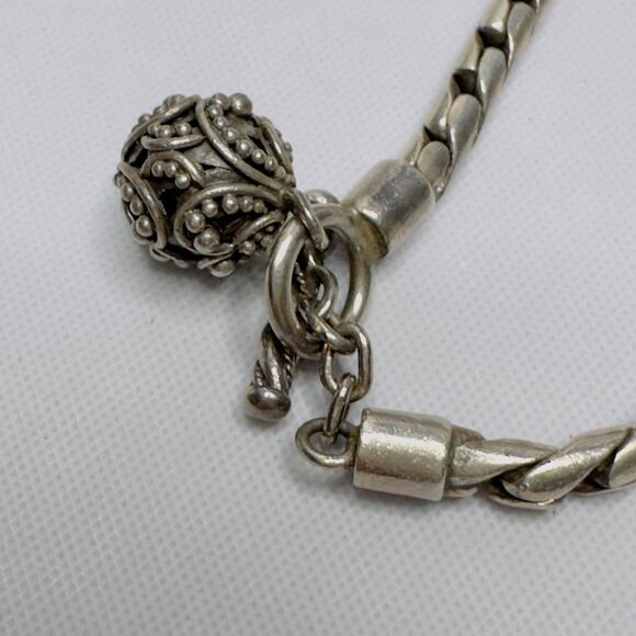 LOIS HILL DECORATIVE PENDANT NECKLACE Sterling Toggle 21" Thick Chain 2.6 oz - Picture 5 of 12